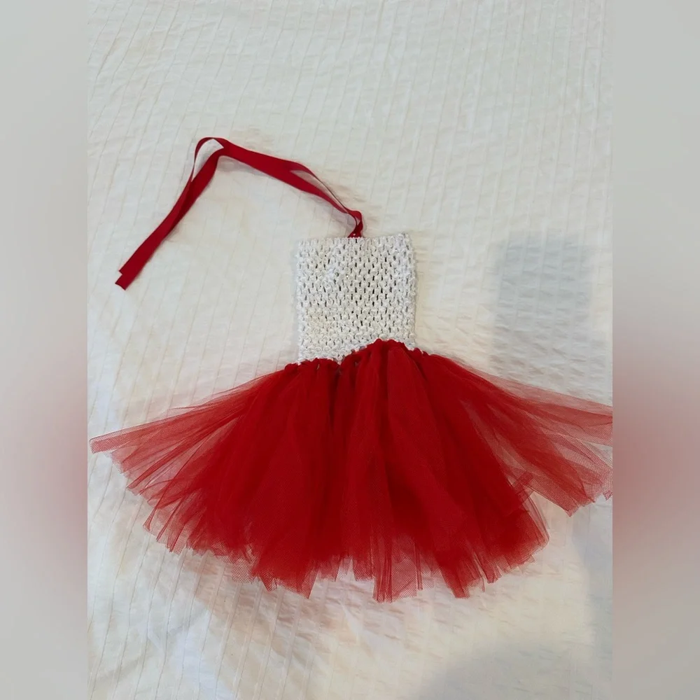 Red and white tutu dress size Newborn